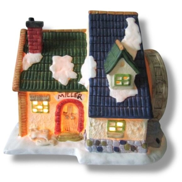 Dickens Collectibles Other - Vintage Village Lighted House Miller Dickens Collectible Towne Series Mill 1995